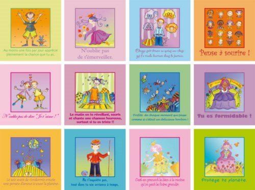 12 cartes petites pensées